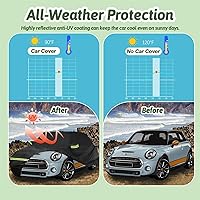 Vista 7 de Cubiertas de coche para Mini Cooper/Cooper S/Hardtop/Convertible 2 puertas 2002-2025, cubierta completa para auto Cooper impermeable 210T para todo