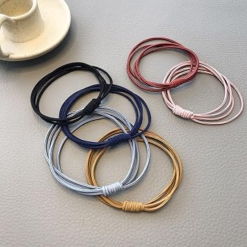 Hair Ties 30 Pack Ponytail Holders Hair Accessories Hair Scrunchies for Women,Elastic Hair Bands for Thick,Curly Hair,Dark Blue