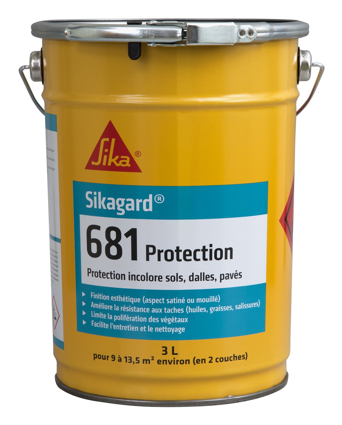 Sika gard 681 protezione, Protezione pavimenti, lastre di pavimentazione, 3L, Trasparente