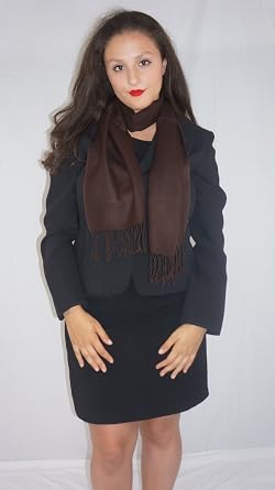 Solid Pashmina Shawl, Scarf, Wrap & Stole(Regular Size) Coffee