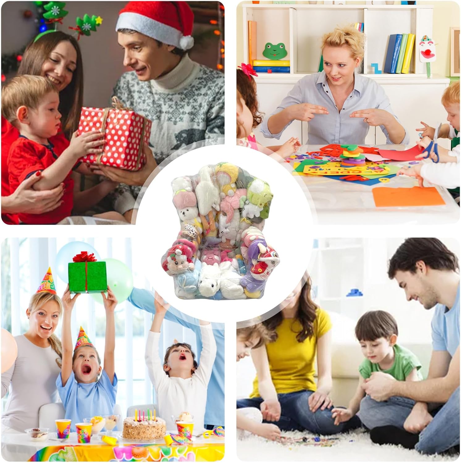 Stuffed Animal Storage Bean Bag Chair, Kids Stuffable Clear Bean Bag Chair with Zipper for Stuffed Animals Storage & Organizing, 35x30x45cm/95x90x100cm