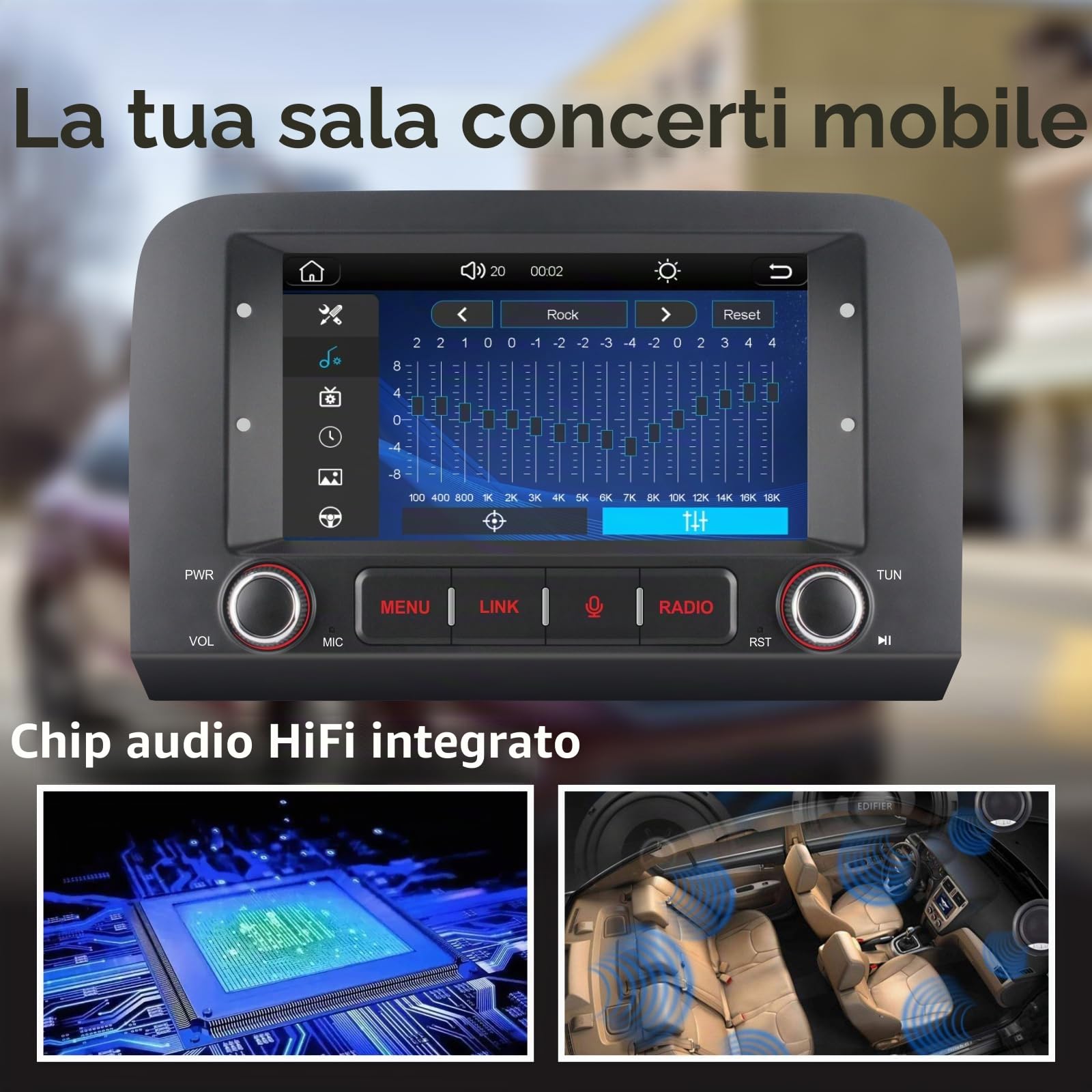 Car Radio per Fiat Croma 2005-2012 Autoradio Android con Senza fili CarPlay Android Auto Schermo tattile Stereo in plancia Auto con BT HiFi FM RDS Canbus