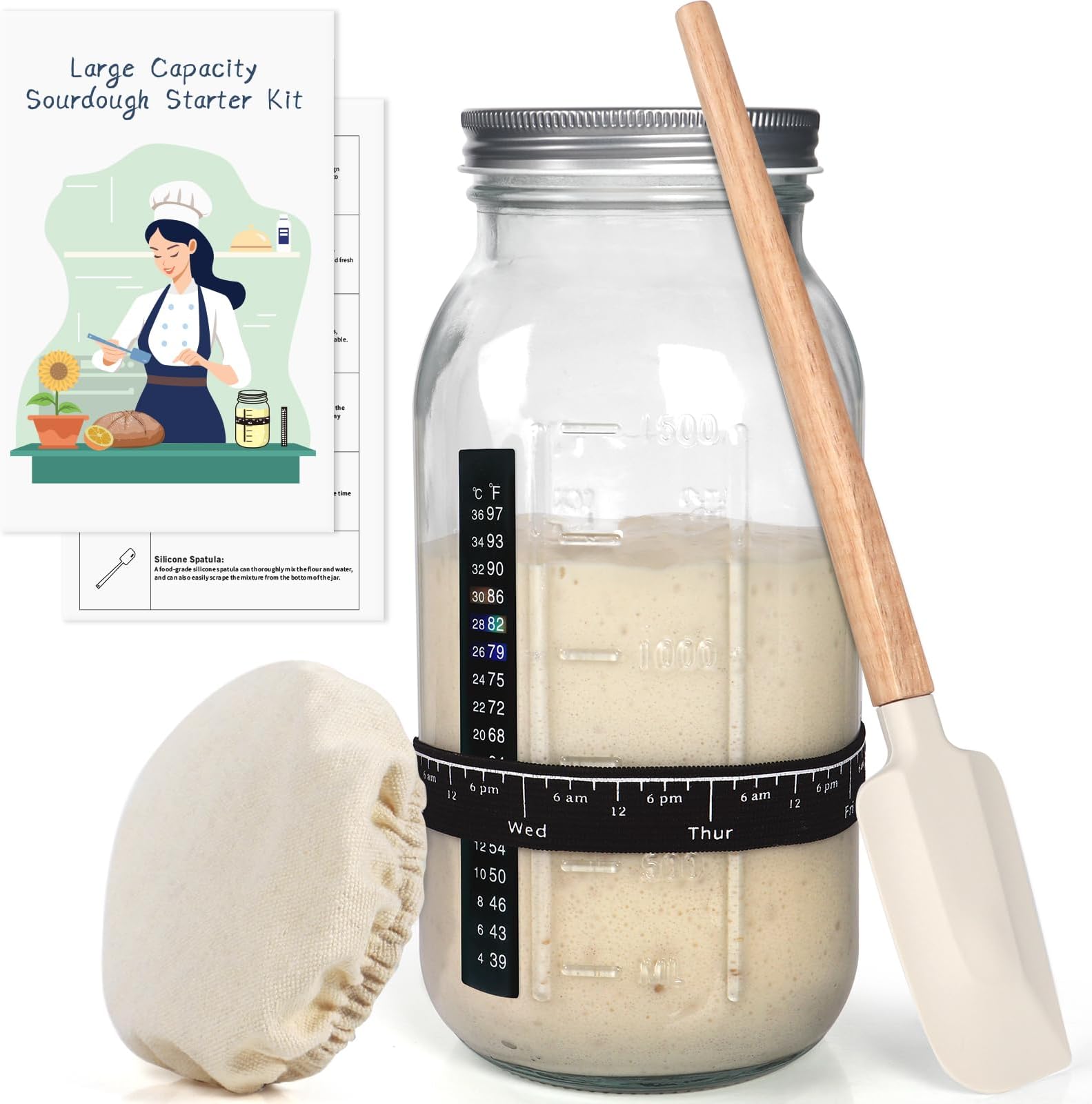 Amazon 50oz Sourdough Starter Jar Glass With Recipes Sourdough amazon-50oz-sourdough-starter-jar-glass-with-recipes-sourdough