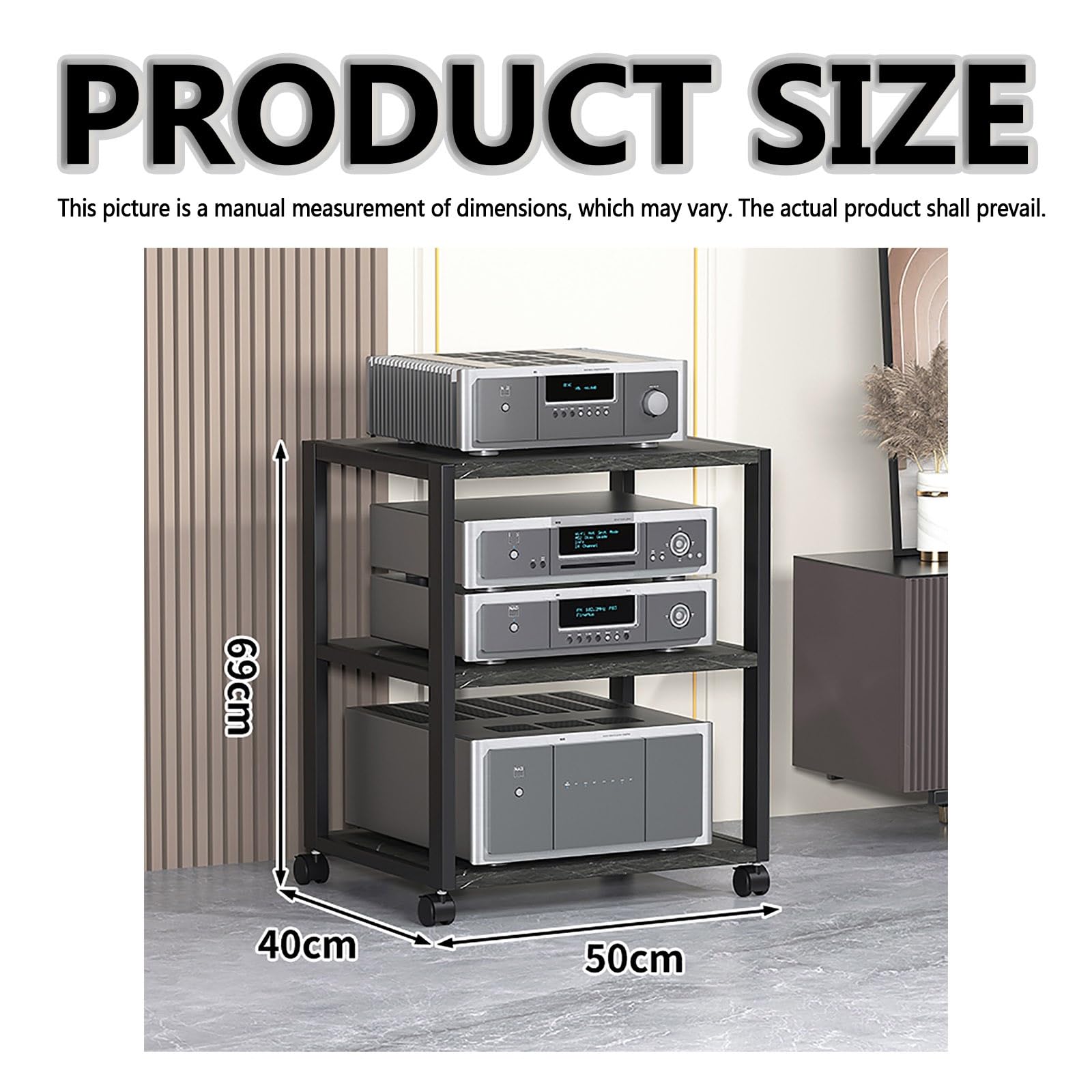 Moderno supporto per dischi in vinile, console multimediale multistrato per l'intrattenimento domestico, camera da letto e soggiorno, elegante armadietto per componenti stereo e supporto per