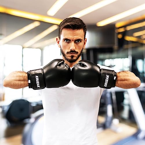 Miniatura 6 de Kruzak Guantes de boxeo lisos para Sparring, Kickboxing, Muay Thai, artes marciales y lucha de MMA, guantes de entrenamiento y almohadillas de