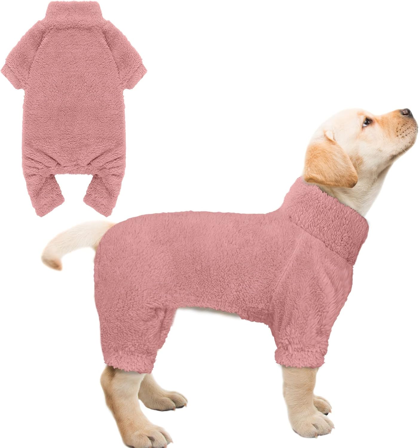 Fuzzy Dog Pajamas Turtleneck Dog Clothes Warm Soft Cozy