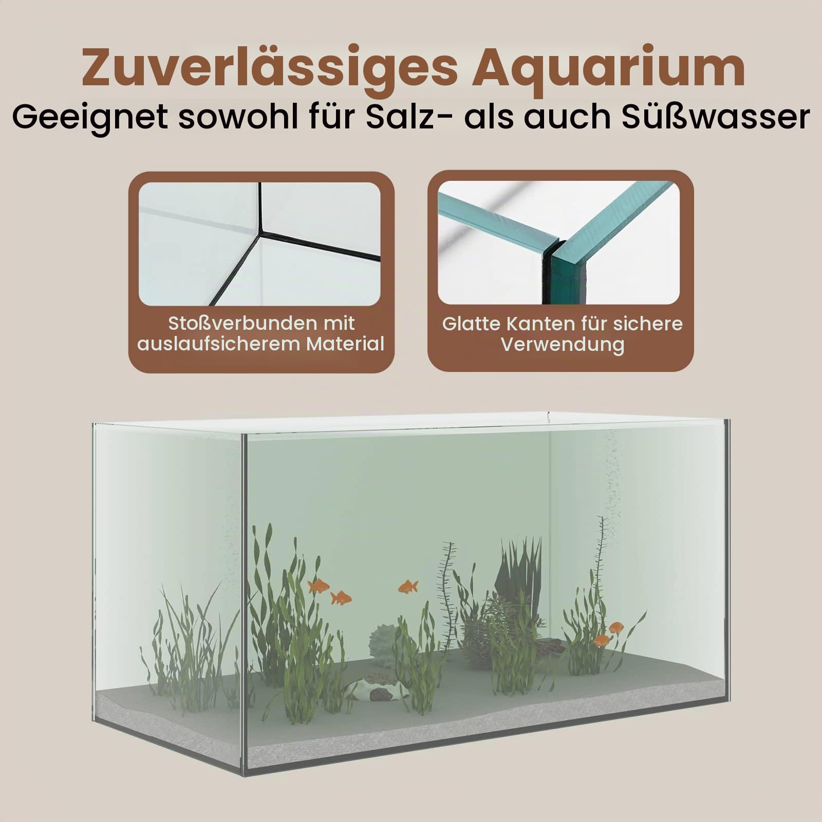 vidaXL Aquarium mit Speicher Transparent 60 x 30 x 30 cm Glas