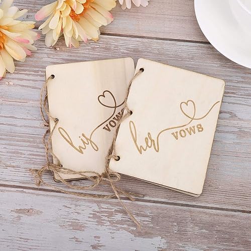 Miniatura 6 de TOPINCN 2 folletos de juramento para ceremonia de boda, fiesta, libro de juramento, accesorio de decoración, diario de boda, regalo de compromiso,