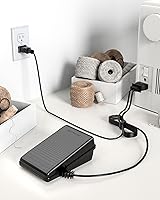 Vista 2 de Cable de alimentación de pedal de repuesto para máquina de coser Singer, enchufe de forma D compatible con Singer 4452 4432 4423 4411 5554 5532 5523