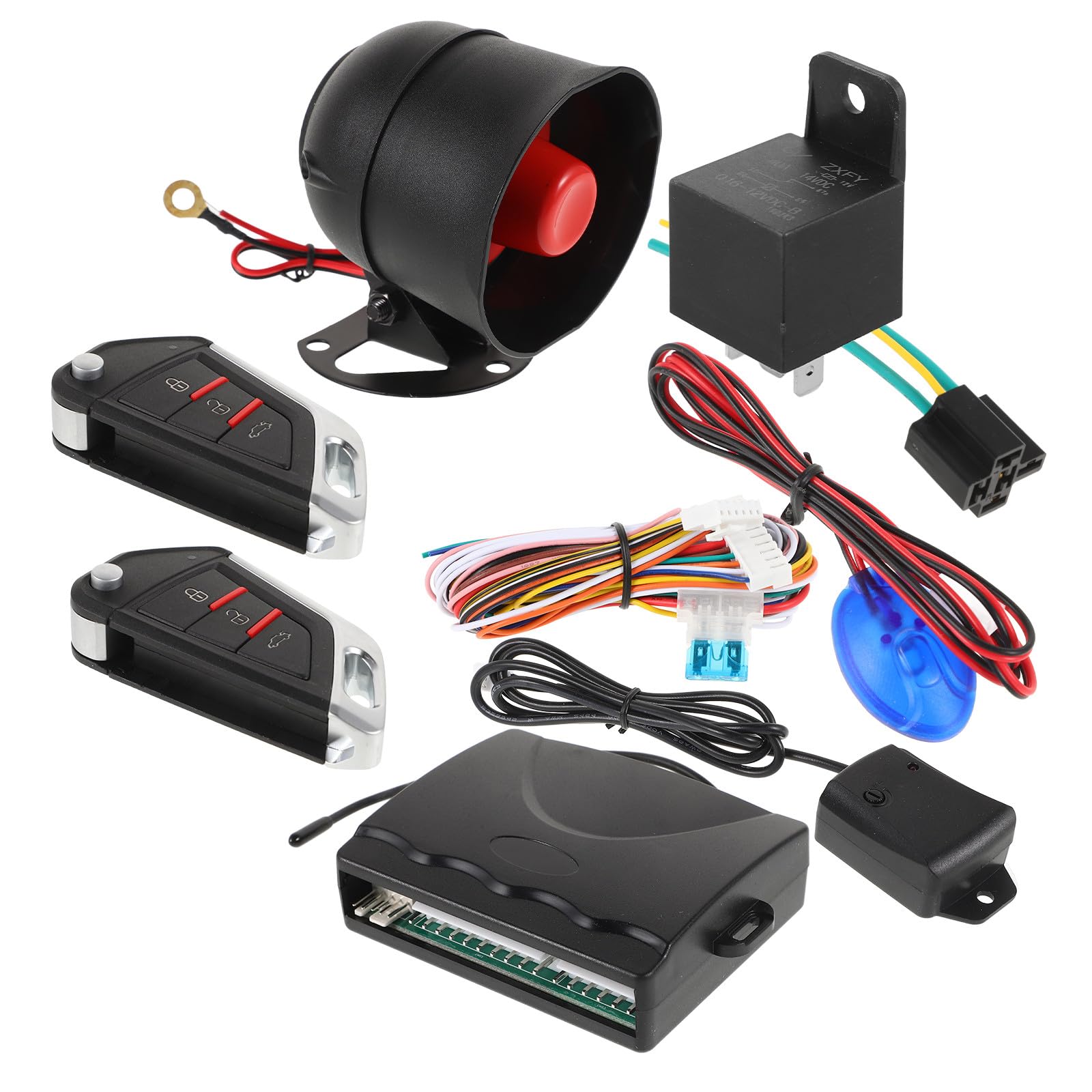 Holibanna Kit di Allarme Antifurto per Auto con Telecomando, Materiale Plastico e Metallo, Funzione di Chiusura Centralizzata per Veicoli, Sicurezza Migliorata
