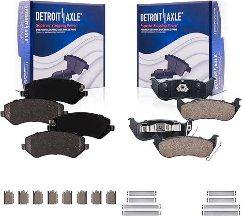 Miniatura 42 de Detroit Axle - Pastillas de freno traseras para Chevrolet Captiva Sport Equinox GMC Terrain Pontiac Torrent Saturn Vue XL-7, Pastillas de freno de