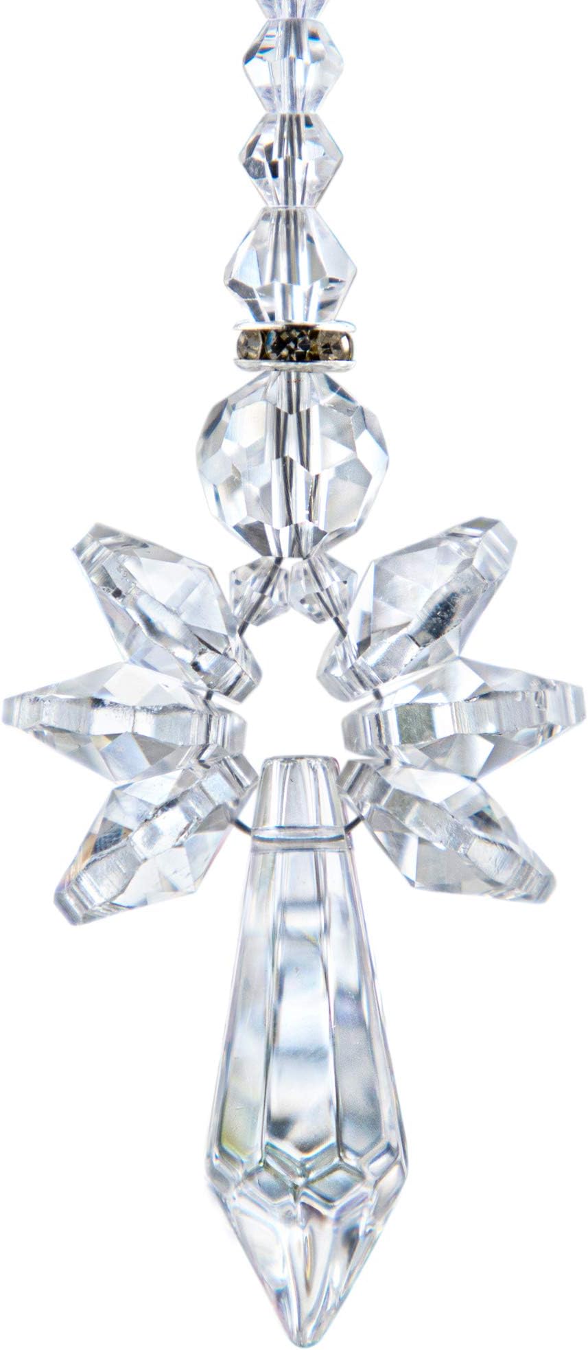 Rainbow Guardian Angel Crystal Suncatcher as Home/Car Decoration & Porch Decor