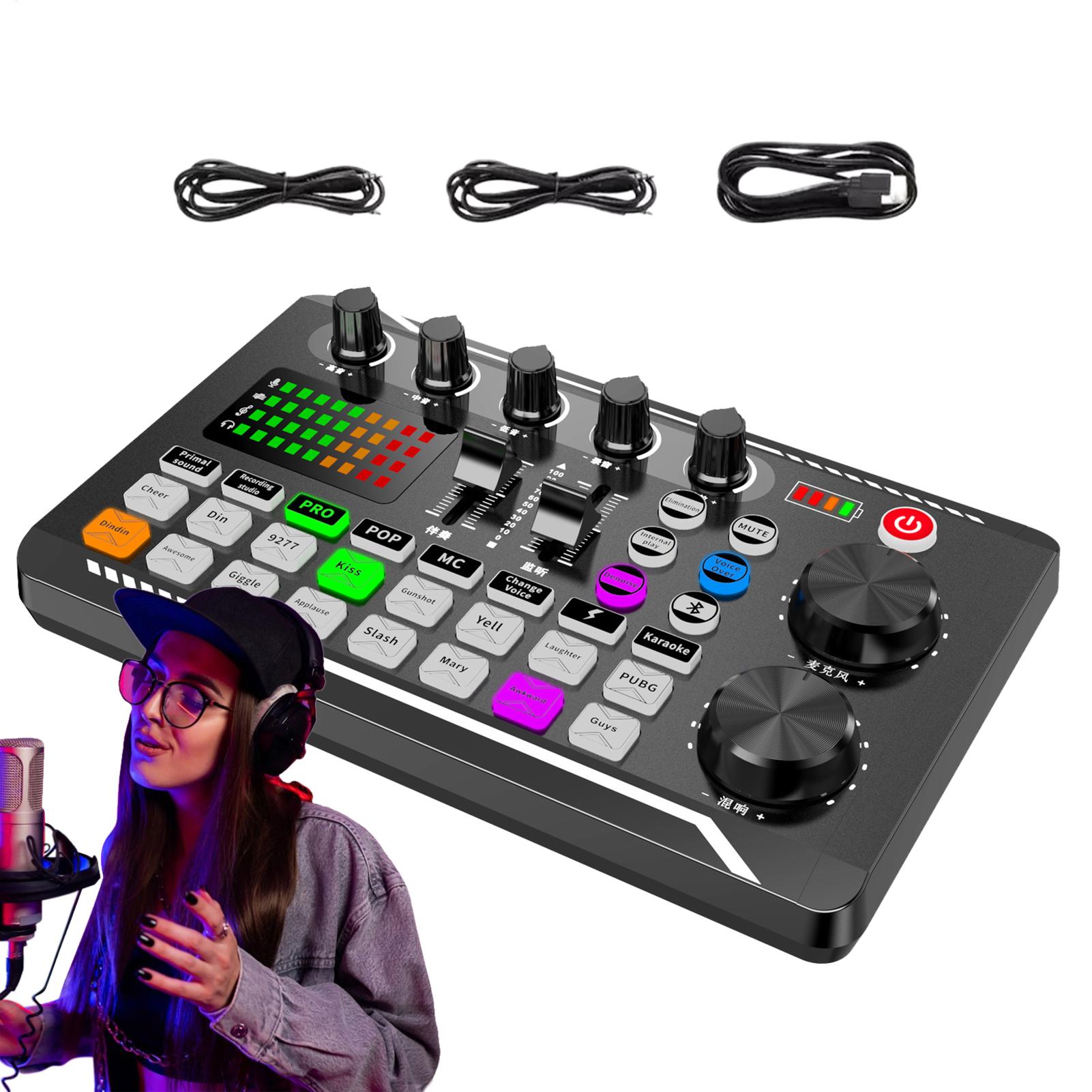 カラオケセットDJ ミキサーライブ サウンドカード ボイスチェンジャー配信機材 Amazon | BONKYO カラオケセット家庭用 DJ ミキサー セット F999