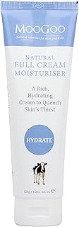 MooGoo Natural Full Cream Moisturiser - Ultra-Hydrating Repair for Dry, Itchy, Sensitive Skin - Suitable for Face, Body & All Ages, 120g/4.2oz.