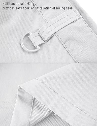 Miniatura 7 de MAGCOMSEN Men's Hiking Cargo Shorts Quick Dry Lightweight 9" Golf Shorts Summer Casual Work Outdoor with 5 Zipper Pockets