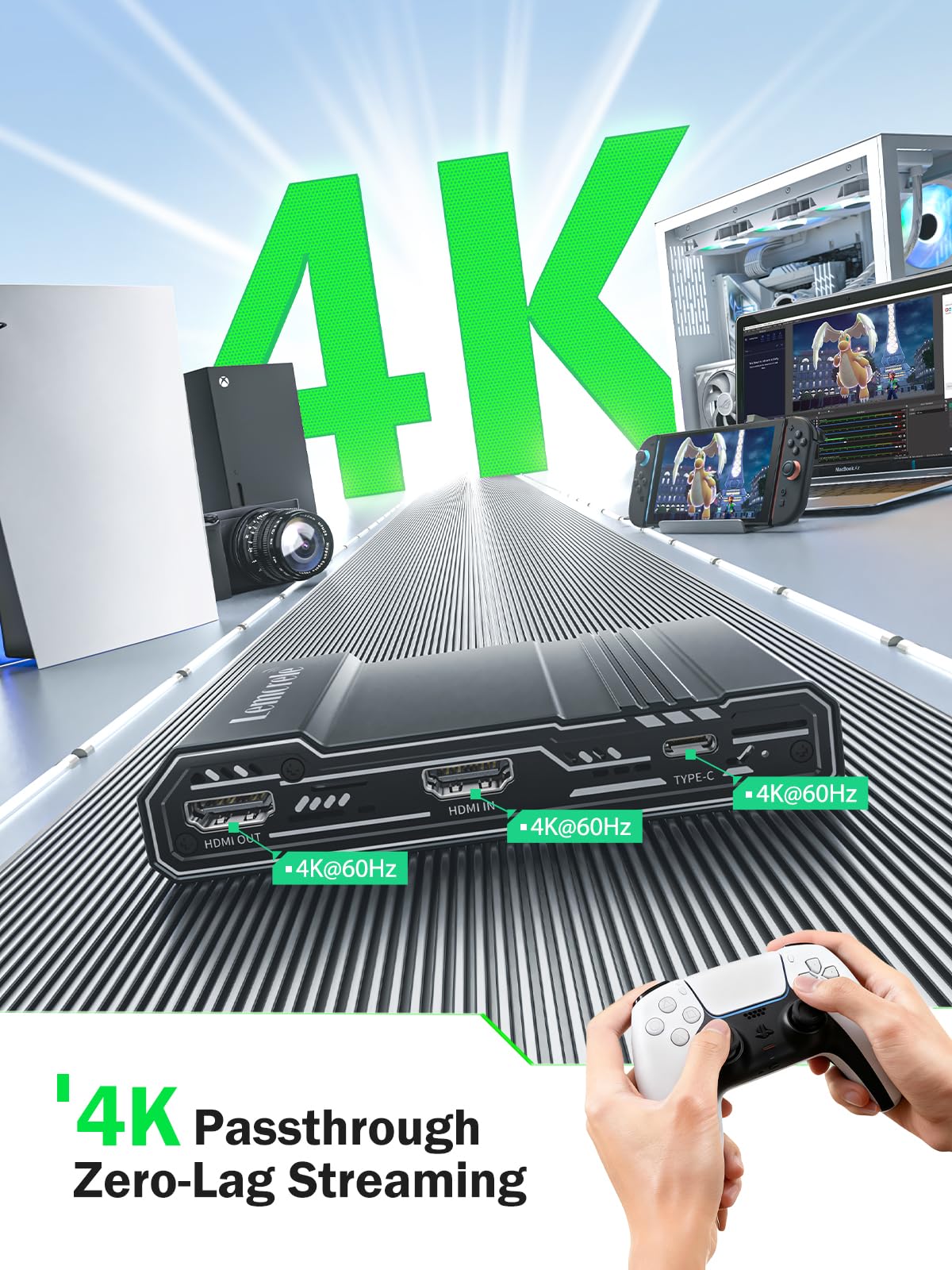 Amazon.com: Lemorele 4K HDMI Game Capture Card - 4K@60Hz HDMI Loop