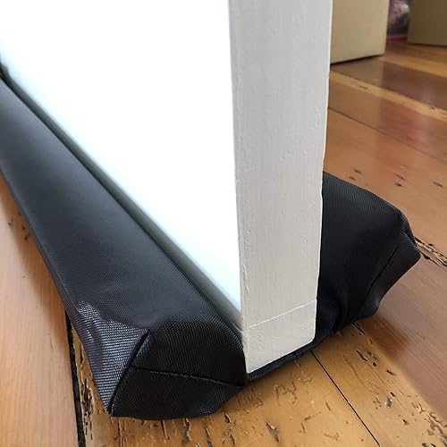 Bloqueador de corrientes de aire para debajo de la puerta, tubos de espuma de 2 pulgadas, luz de ruido de doble cara, a prueba de polvo, grandes