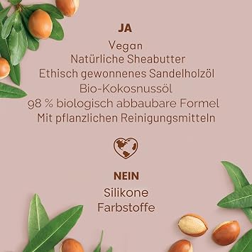 Love Beauty and Planet Shea Butter and Sandalwood Oil Vegan Shampoo Moisturising and Moisturising for Men and Women Professional Deep Cleansing and Hair Repair for