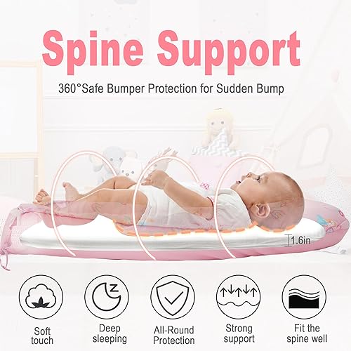 Miniatura 53 de Viviland Tumbona Snuggle Me para bebés recién nacidos de 0 a 24 meses, unicornio