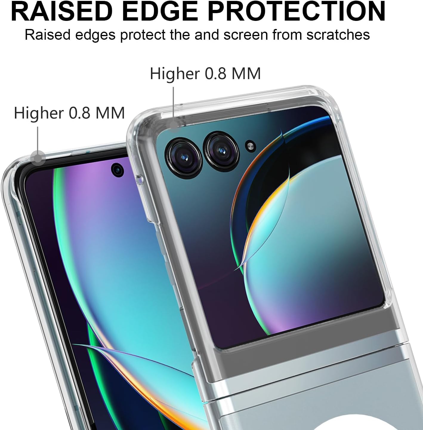 UPLAI Cover per Motorola Razr 50 Ultra, Ultra Sottile Antiurto Armatura Custodia con Diapositiva Telecamera Cover e Magnetica Supporto Squillo, PC+TPU Durevole Caso.Blu