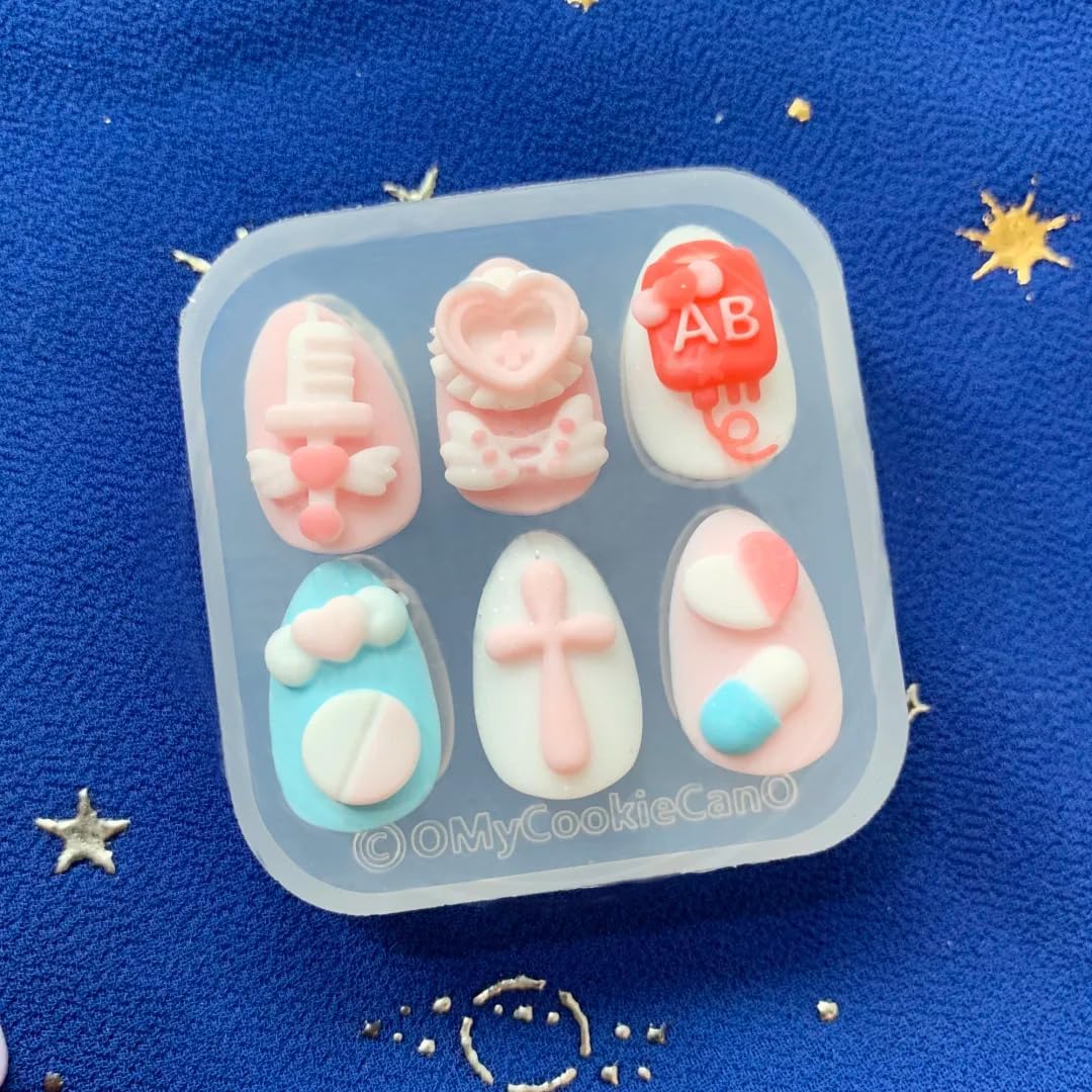 3D Nail Molds for Nail Art Cute Silicone Tools Angel Wings Designs Kawaii Charms Resin Mould for Women Manicure DIY Decoration