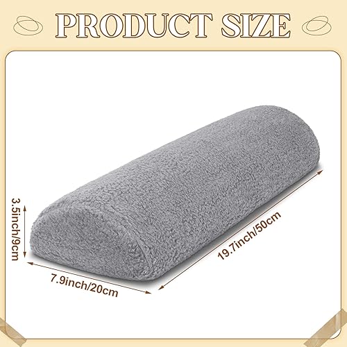 Miniatura 2 de Cojín reclinable para reposapiés para sofá con funda para media luna, almohada debajo de la rodilla, para dormir de espalda y aliviar el dolor, 19.7