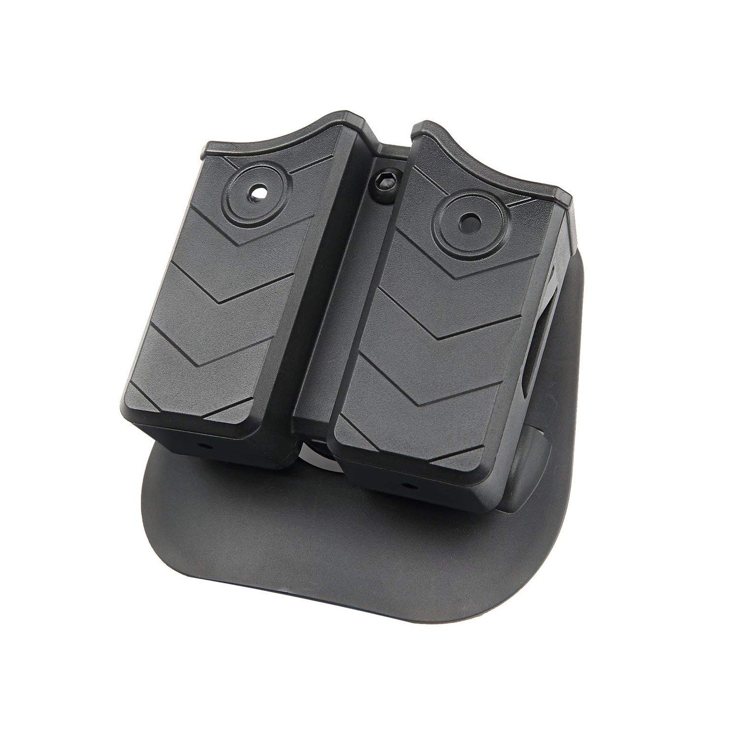 efluky Porta Caricatore Tasca Portacaricatori Porta Caricatore per Fondina Golck 17 19/Beretta 92 96 FS/CZ 75 Tactical Sports/Walther P99/Sig Sauer p226/H&K, Paddle 60° Regolabile