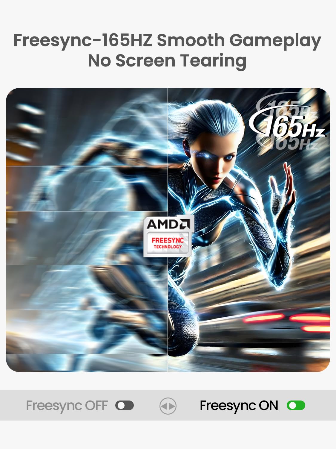 UPERFECT 24.5" 2K 165Hz Monitor Portatile con Schermo IPS QHD 2560 * 1440 Mini HDMI USB C per PC Laptop Game Console, Mobile Display Compatibile con VESA