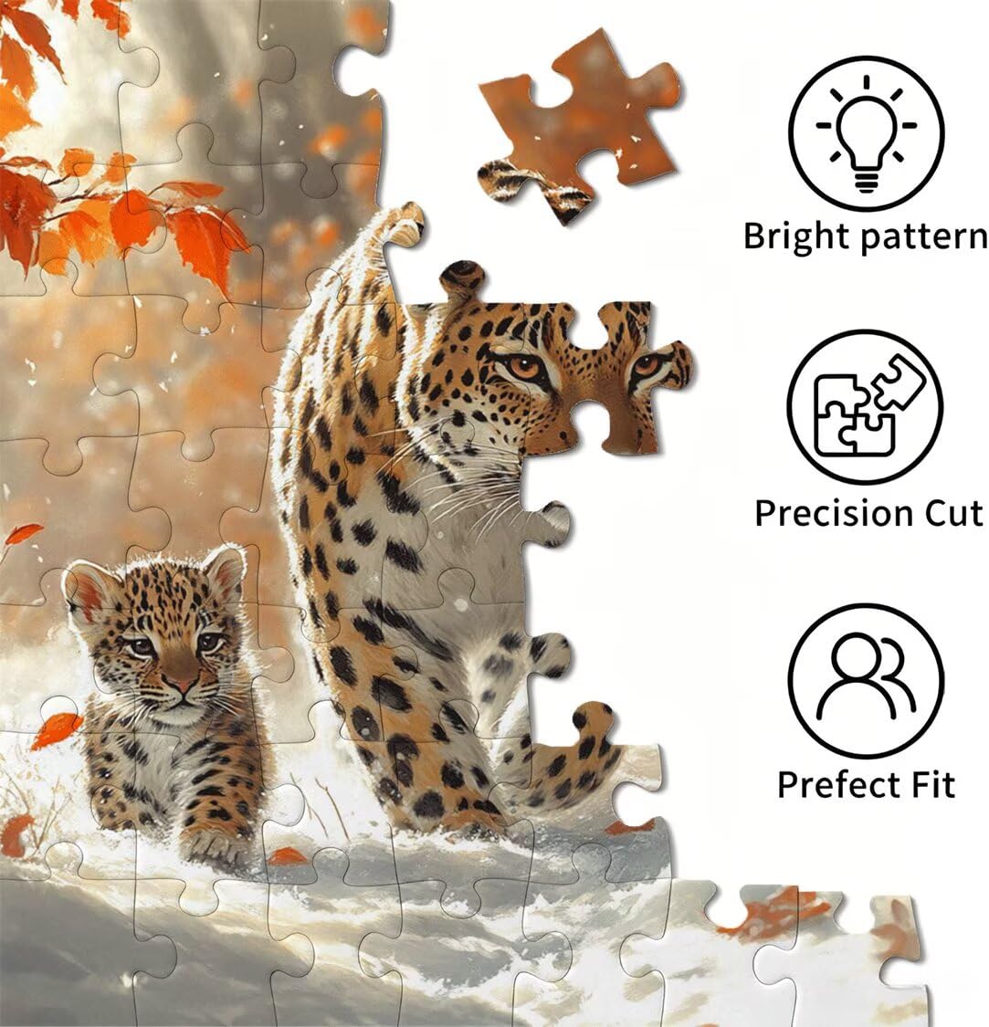 Puzzle dla dorosłych 4000, Leopard Winter, 141x87cm, n-4