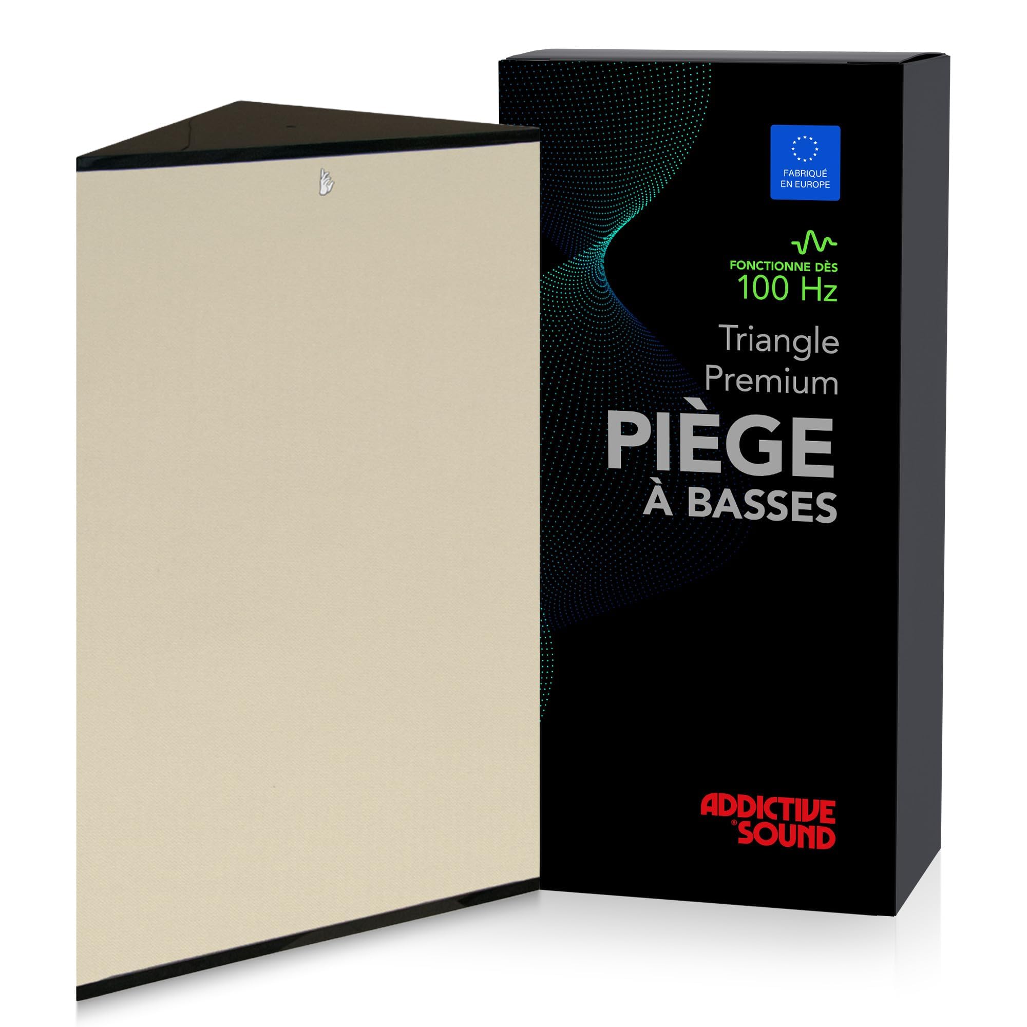 Addictive Sound Bass Trap d'Angle Premium 100 cm, Beige