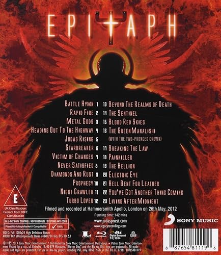 Vista 2 de Judas Priest Epitaph BluRay Blu-ray