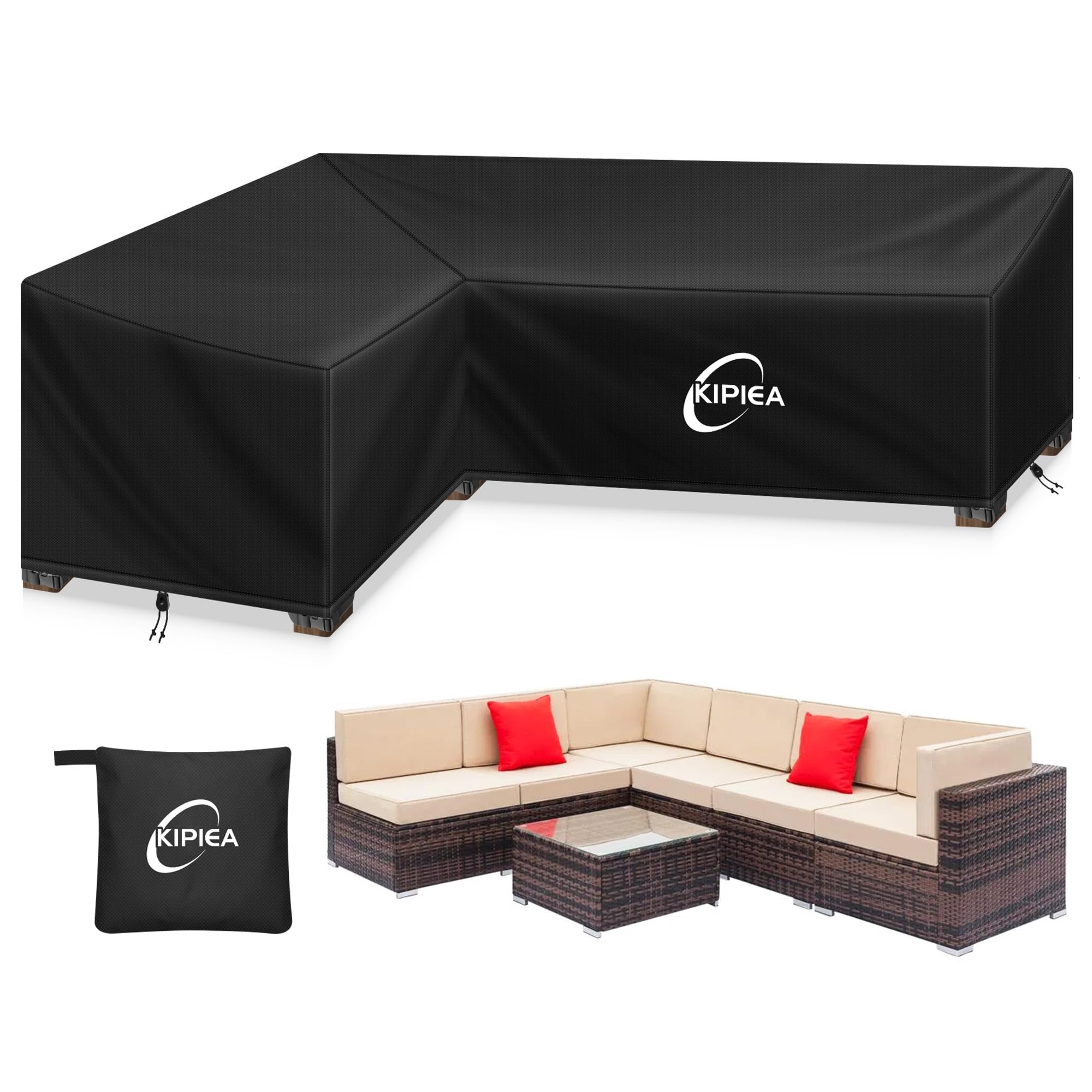 Kipiea L Shaped Garden Furniture Covers Waterproof