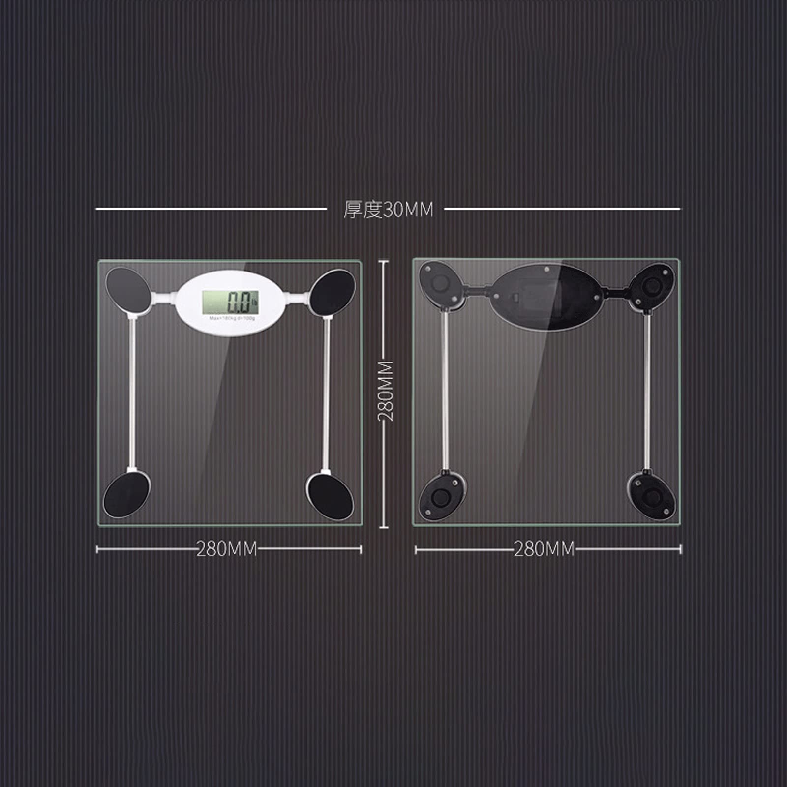 JINGYAN Básculas digitales Escala digital para el peso corporal, baño de precisión que pesa la báscula, tecnología pisotación, alta capacidad, pantalla grande