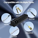 44 PCS Magnetic Plier Organizer for Toolbox & Tool Drawer, Modular Desgin Plier Holders, Modular Toolbox Organizer System for Professional and DIY Mechanics, Include 20 Big Slot, Black