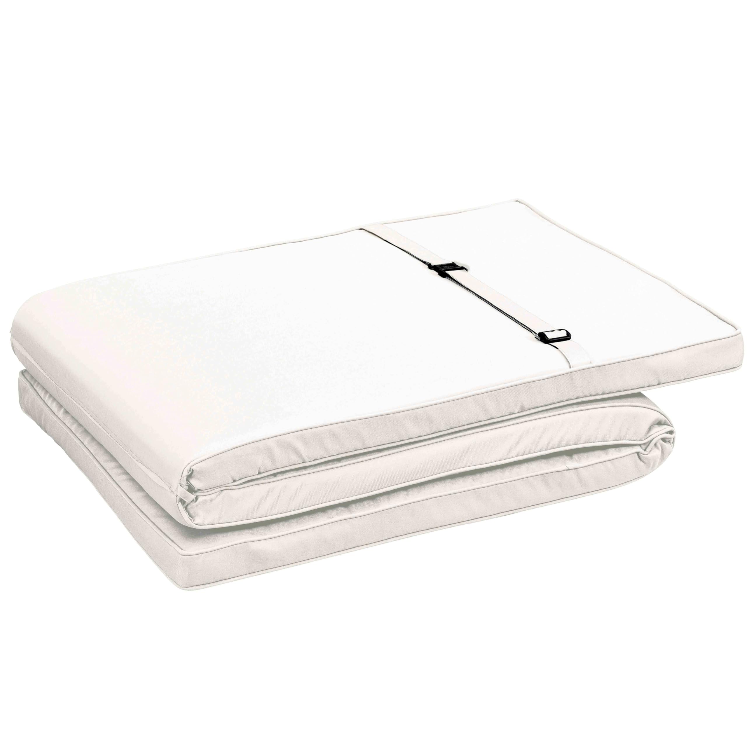 Lot de 2 Coussins Bain de Soleil Polyester écru 186 x 53 x 5 cm