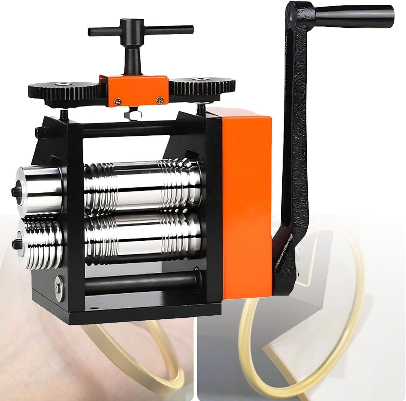 Jewelry Rolling Mill Machine 3 in 1 Manual Roller Mill Jewelry Making Tool for Metal Stretching Thinning & Wire Shaping in Metalworking, Metal Sheet Roller Jewellery DIY Tool
