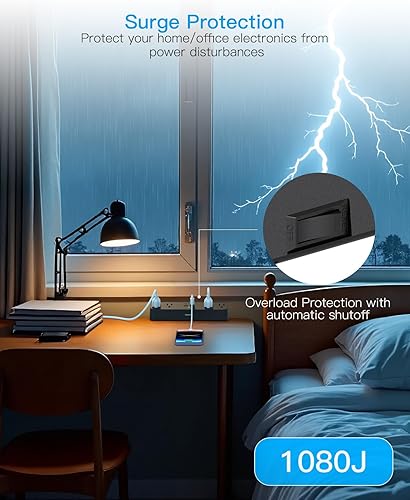 Miniatura 5 de Regleta de alimentación con abrazadera de escritorio con PD30W USB-C, cable de extensión HANYCONY de 5 pies, estación de carga de montaje en el