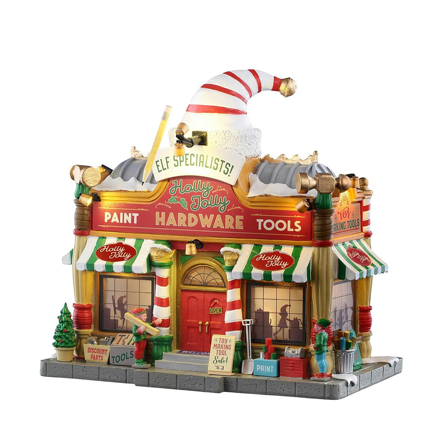 Amazon.com: Lemax Holly Jolly Hardware, Battery-Operated(4.5V