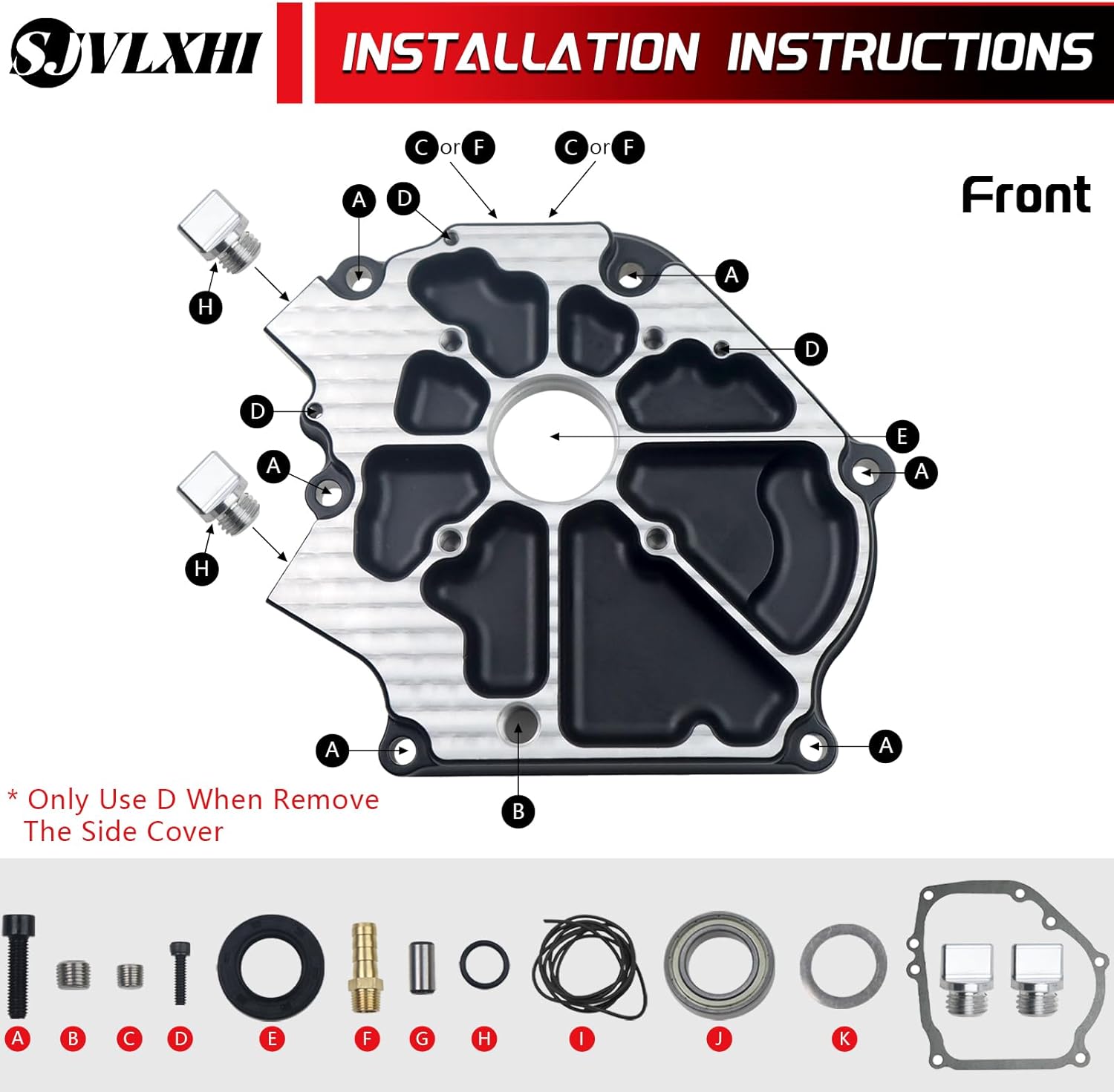 Dual Bearing Sidecover For GX200/Clone For Predator Hemi, Ghost, And 224