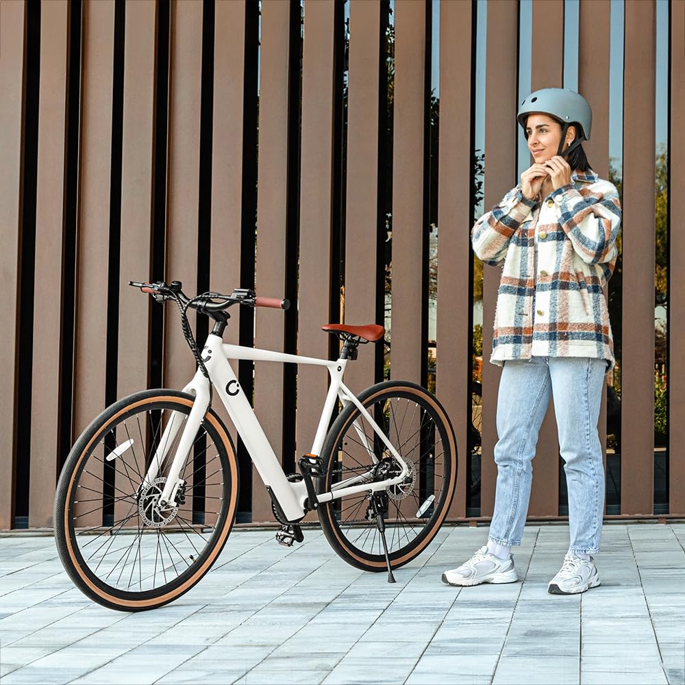 Cecotec Elektro-Stadtfahrrad City Sprint, 250W, 28-Zoll-Räder, 70 km Reichweite, 360 Wh Batterie, Shimano Altus 8-Gang-Schaltung und Doppel-Hydraulikbremsscheiben