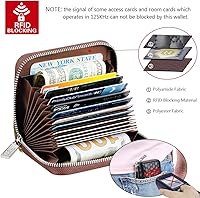 Vista 66 de FurArt - Cartera para tarjetas de crédito, soporte para tarjetas con cremallera para hombres y mujeres, bloqueo RFID, cartera con llavero