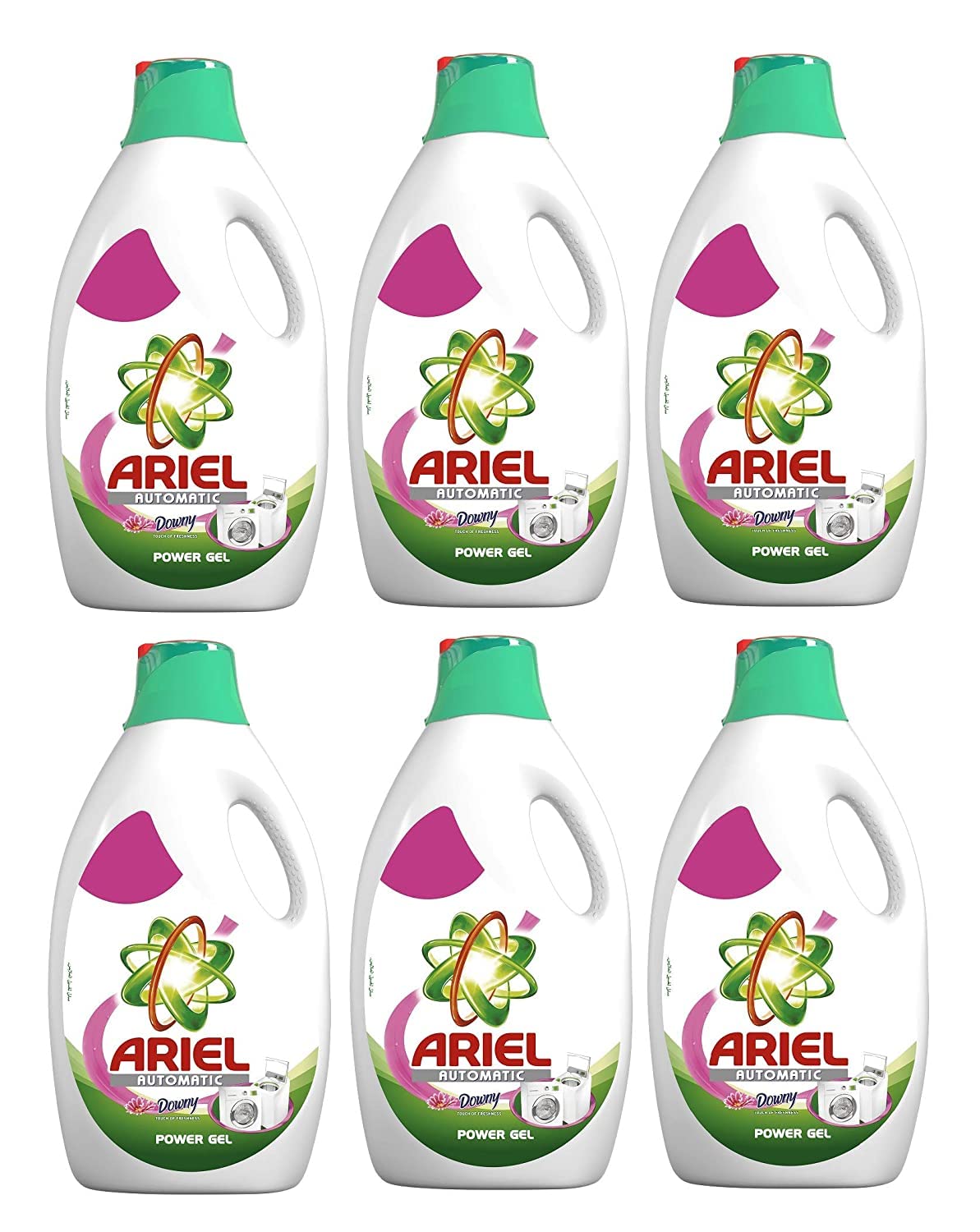 ArielLiquid Detergent With Touch of Downy - Pack of 6 Bottles (6 x 2L)