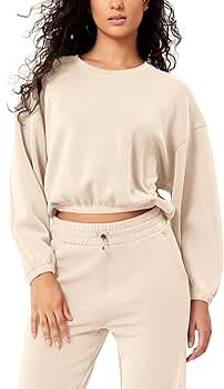 トップス Cording Embroidery Cropped Sweatshirt Cording Embroidery Cropped Sweatshirt - ecru – OBLIGE