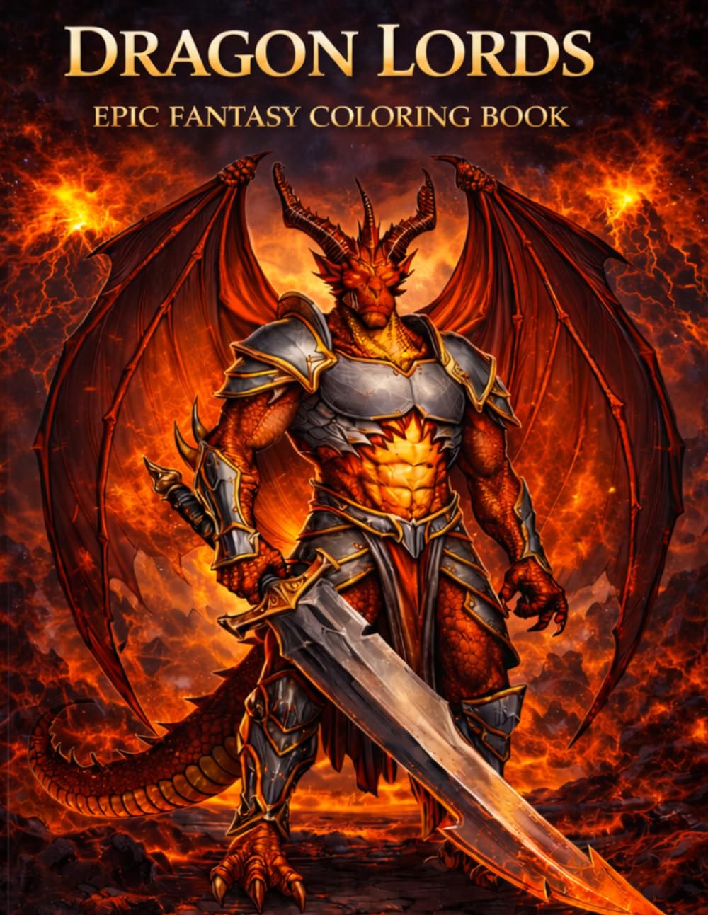 Dragon Lords: Epic Fantasy Coloring Book
