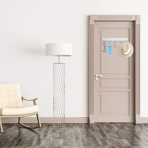 Miniatura 7 de Ganchos magnéticos resistentes, perchero con 5 ganchos, gancho magnético extra fuerte para colgar llaves de abrigo, sombreros, ganchos magnéticos de