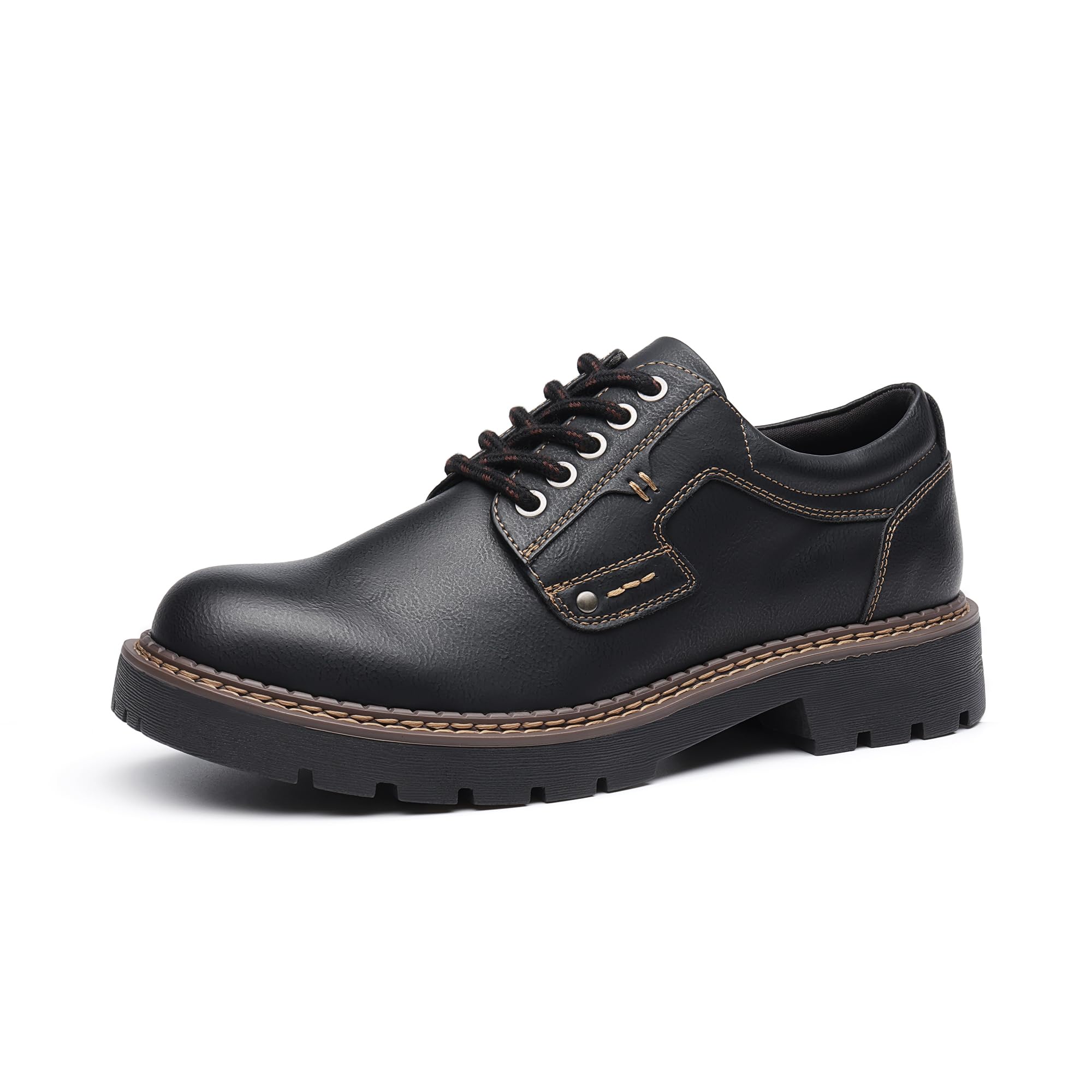 Bruno Marc Scarpe Oxford Eleganti con Lacci Uomo - Ideali per Ufficio, Cerimonia e Abiti Formali, Suola Spessa e Comfort