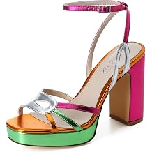 sun gurg Strappy Platform Heels Women Square Open Toe Chunky Heeled Sandals