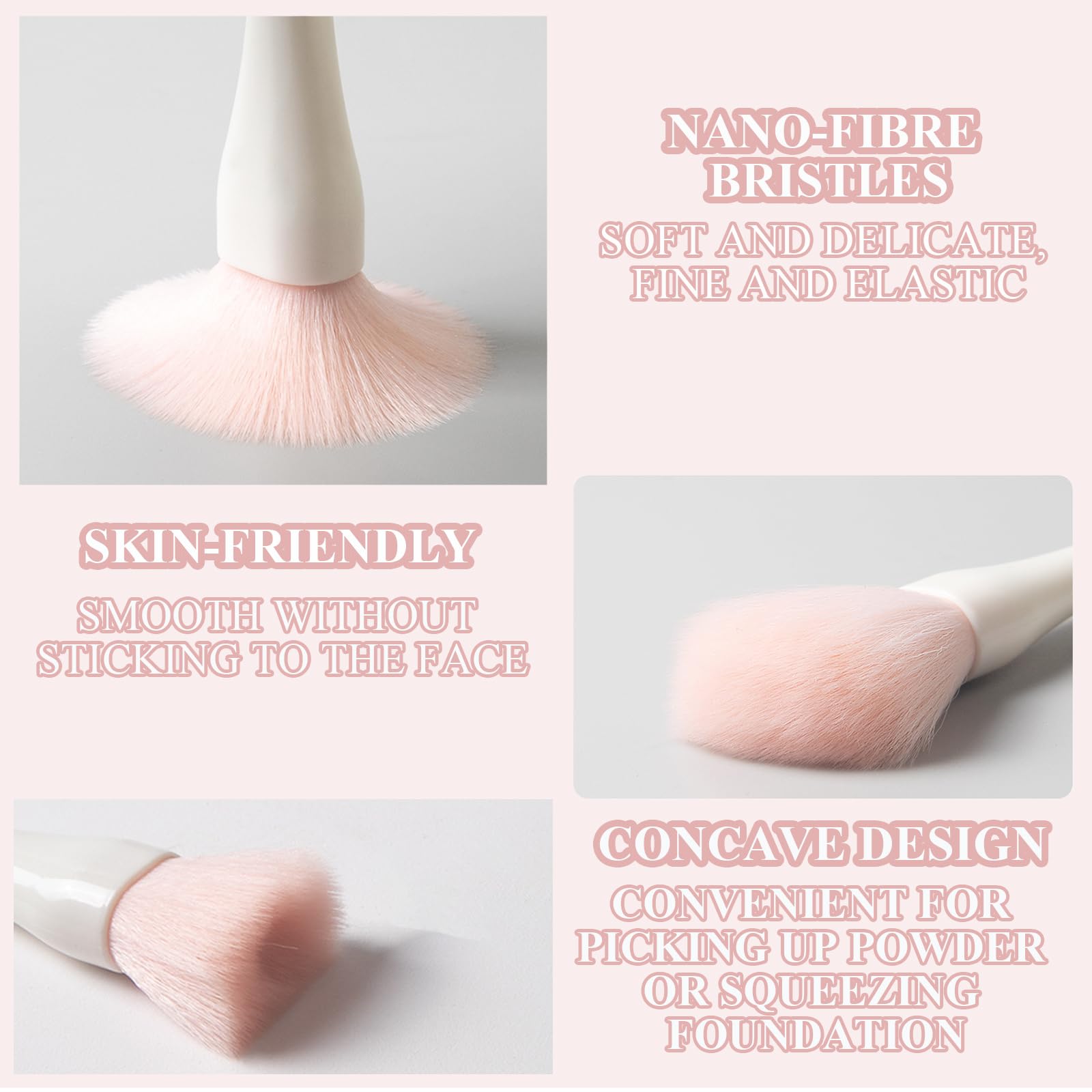 KASESSS 5 Pieces Travel Makeup Brushes, Portable Make Up Brushes Set, Premium Makeup Brush Set - Image 2