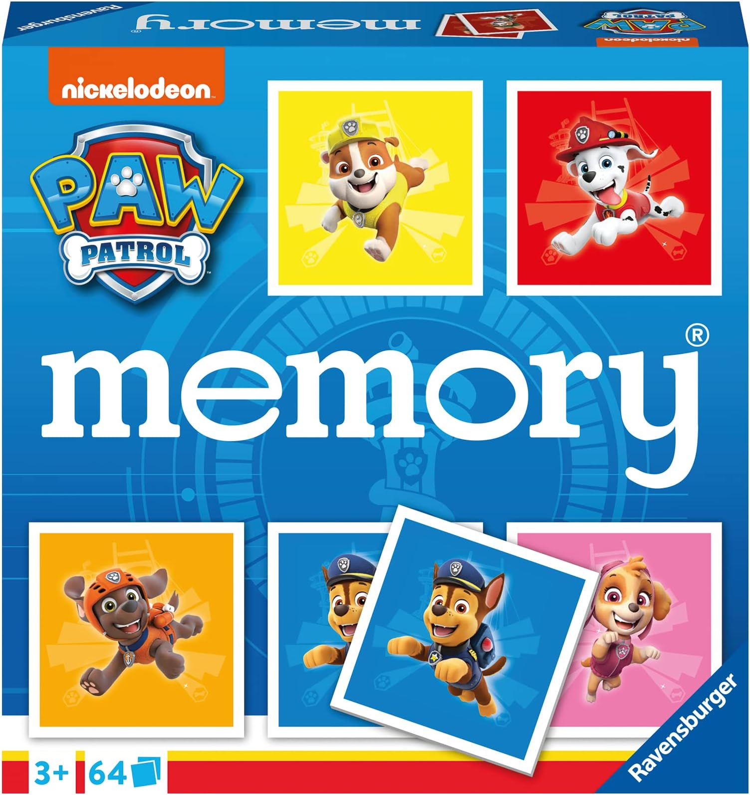 Ravensburger Paw Patrol Memory Game - Matching Picture Snap Pairs For Kids Age 3 Years Up - Educational Todder Toy