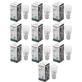 Panasonic Base B22 3-Watt Cool Day Light LED Bulb (White)- Pack of 10
